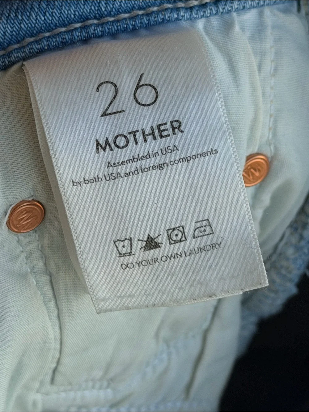 MOTHER Jeans Insider Step Crop Fray Sz. 26 - Light wash - Picture 7 of 7